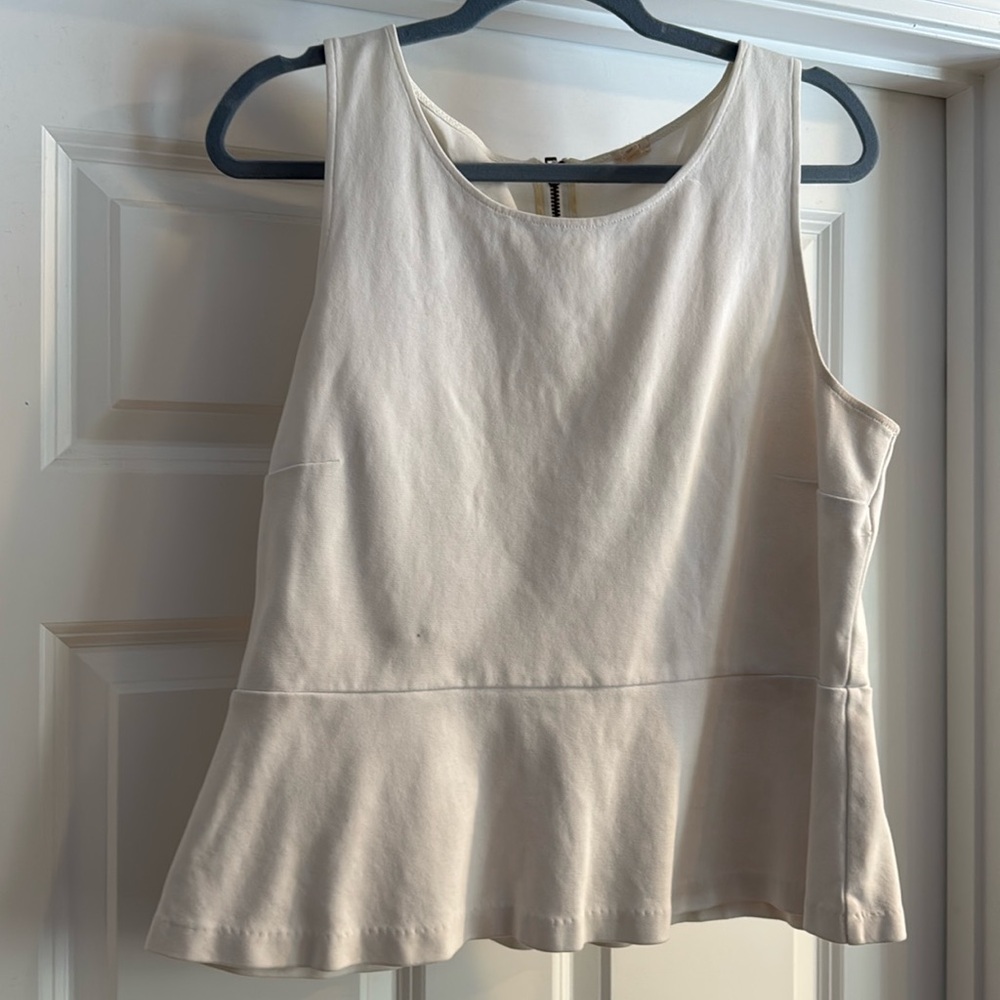 White J Crew peplum